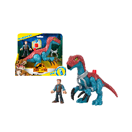 Dinosaurio Jurasic World 3 Therizinosaurus & Owen - Multicolor - Mattel