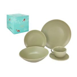 Juego d/Vajilla 20pzas Oliva Verde Liso 