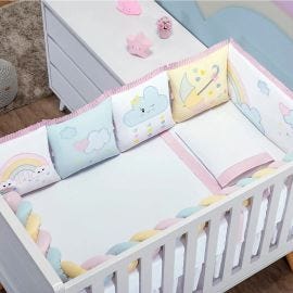 Kit de cuna Arcoíris  9 piezas