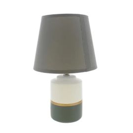 Lámpara de mesa 30cm Blanco/Gris Decore 