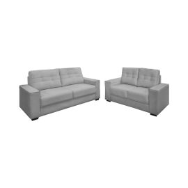  Juego de Living DECOR  3+2 lugares color gris 8278