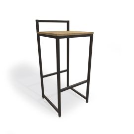 BANQUETA 38CM COLOR FREIJO/PRETO