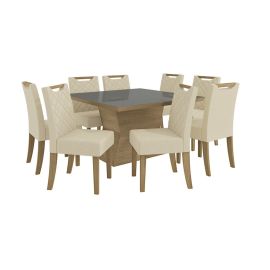 JUEGO DE COMEDOR TILIA FREIJO 8 SILLAS