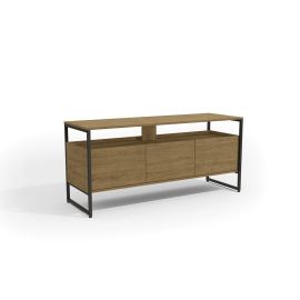 RACK DE 3 PUERTAS LI015 COLOR FREIJO/PRETO