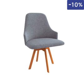 Silla Suria Linho Color Gris Oscuro