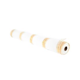 MALLA DECORATIVA C/ BLANCO CON DORADO DE 53CM X 9M