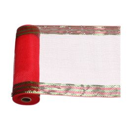 MALLA DECORATIVA 26.5 X 457 CM ROJO-VERDE 