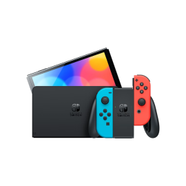 Nintendo Switch Oled color rojo neón/ azul neón 