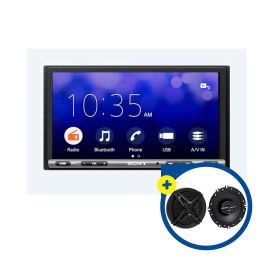 Combo RADIO AUTO SONY XAV-AX3200/QE17 + PARLANTE AUTO SONY XS-GTF1639/Z E