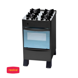 COCINA IRIS GLASS 4H NEGRA MARCA REALCE