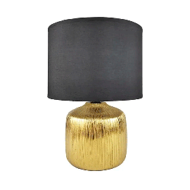 Lámpara de mesa - 31 Cm - Dorado + Negro - Decore