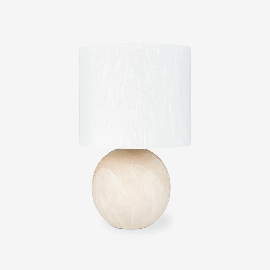 Lampara de mesa - 18 x 30 x 18 cm - blanco