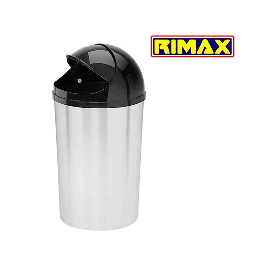 Basurero 5 Lt - Plateado/Negro - Rimax