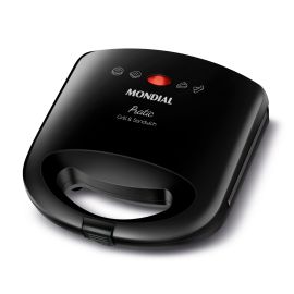Sandwichera Mondial para 2 panes 750 W negro SN-01