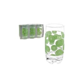 Set de vasos de 6 piezas Transparente/Verde