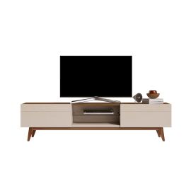 RACK PARA TV CLASSIC 2G 2.2 BLANCO OPACO/FREIJO