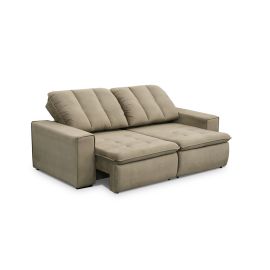 Sofá Allegra C/USB 3 lugares color beige 8289 (pieza única)