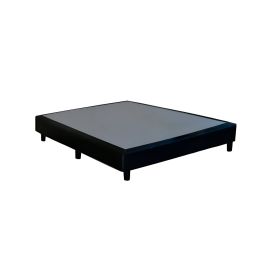Somier Sx Ecocuero 2 plazas color negro