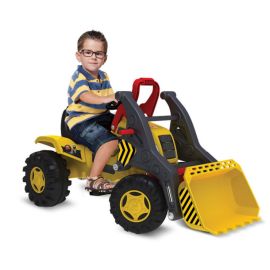 Tractor excavadora a pedales