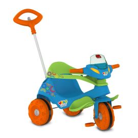Triciclo Velobaby azul paseo y pedal G2