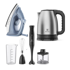 Tricombo Electrolux mixer + plancha + hervidor 