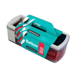 Juego de cubiertos de 28 piezas Simonaggio Belize color Rojo