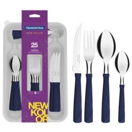 Juego de cubiertos Tramontina New Kolor de 25 Piezas color Azul