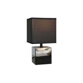 Lámpara de mesa 28cm Negro/Plateado Decore