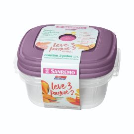 Juego de Envases Herméticos L3P2 3Pzs 1.3L Sr455/7