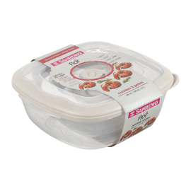 Juego de Envases Herméticos Flor Blanco 3Pzs 712/5C