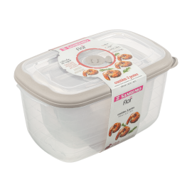 Juego de Envases Herméticos Flor Blanco 4.6L 3Pzs 723/5C