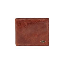 Billetera para caballero ryan flip id plegable / color café