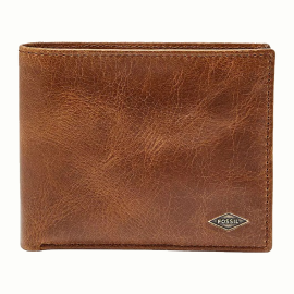 Billetera fossil p/caballero ryan rfid / color marrón 