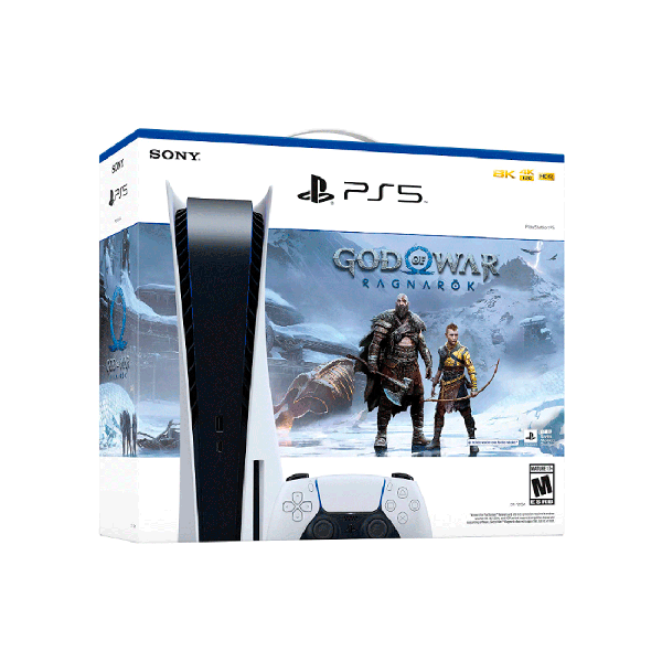 CONSOLA SONY PLAY STATION 5 DISCO BLANCO/NEGRO + JUEGO GOD OF WAR BUNBLE