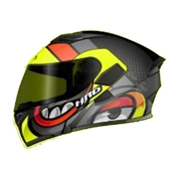 CASCO P MOTO 3400 HYBRID negro mate amarillo L COD 10622 TIENDA