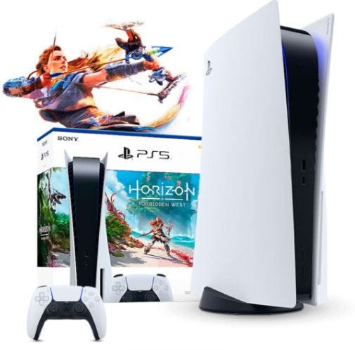 CONSOLA SONY PLAY STATION 5 DISCO BLANCO/NEGRO + JUEGO HORIZON