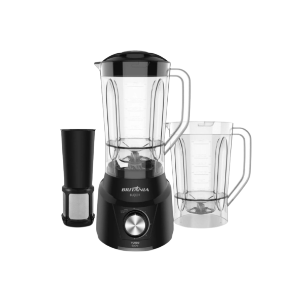 Licuadora Britania 900 W jarra de acrilico 2.65L negro BLQE01 Tienda Amiga