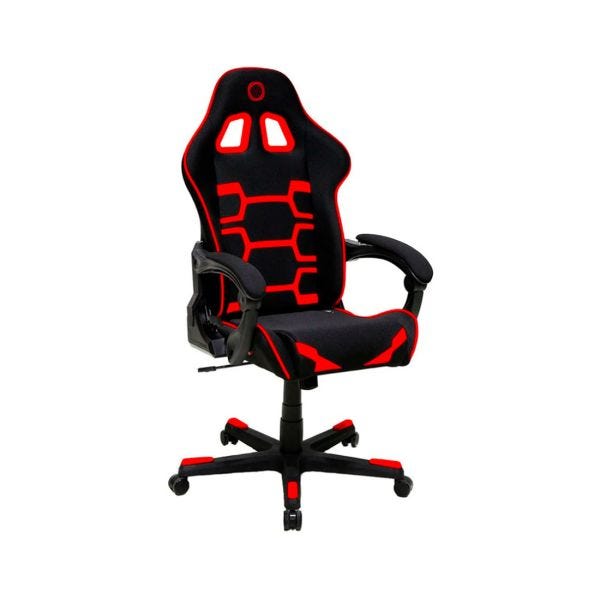 Silla Gaming BOSS silla escritorio reclinable regulable color Negro/Rojo