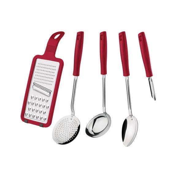  Juego completo de utensilios para la cocina, esencial para el  hogar, 83 unidades, Rojo : Hogar y Cocina